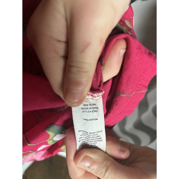 Soft Suroundings Floral/Tropical print Tunic Bluse w- back buttons SZ Large - Picture 10 of 10